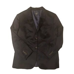 Brooks Brothers 100% Cashmere "346" Dark Navy Blazer Size 14 Women Two-Button